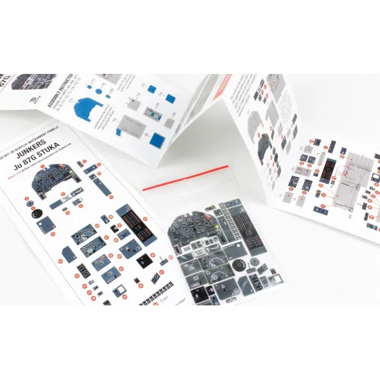 Red Fox Qs-24023 1/24 Junkers Ju 87g Stuka Kanonenvogel 3d Acrylic Instrument Panels