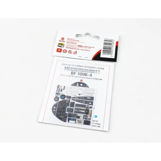 Red Fox Qs-24026 1/24 Messerschmitt Bf 109k-4 3d Acrylic Instrument Panels