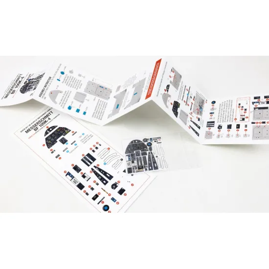 Red Fox Qs-24026 1/24 Messerschmitt Bf 109k-4 3d Acrylic Instrument Panels