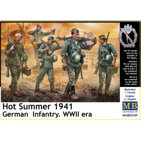 Master Box 35249 1/35 Hot Summer 1941 German Infantry Ww2 Era Plastic Figures Kit