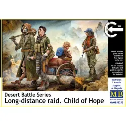 Master Box 35250 1/35 Desert Battle Series Long-distance Raid Child Of Hope Plastic Figures Kit