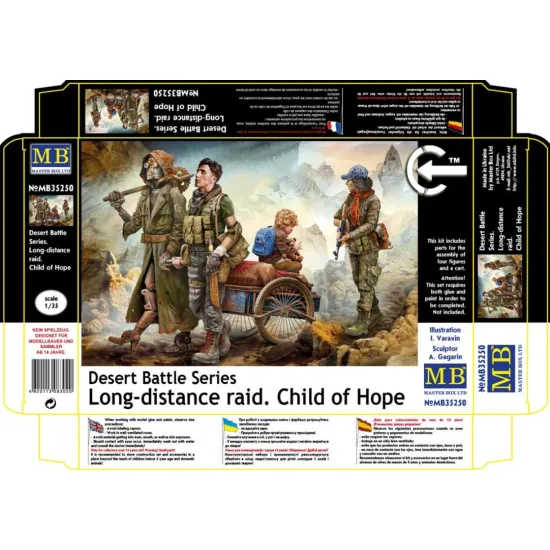 Master Box 35250 1/35 Desert Battle Series Long-distance Raid Child Of Hope Plastic Figures Kit
