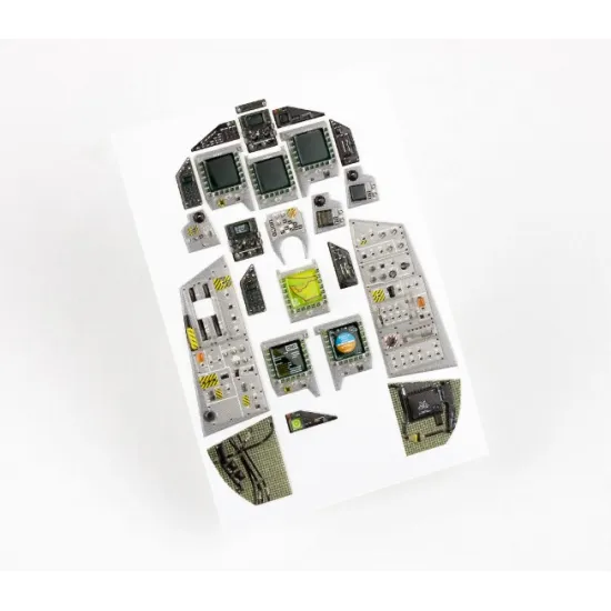 Red Fox Qs-32132 1/32 Ef-2000a Eurofighter Typhoon 3d Acrylic Instrument Panels For Revell