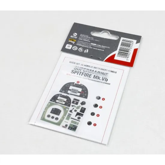 Red Fox Qs-35033 1/35 Supermarine Spitfire Mk Vb 3d Acrylic Instrument Panels For Border
