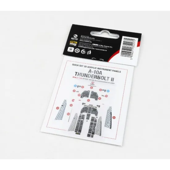 Red Fox Qs-48148 1/48 A-10a Thunderbolt Ii 3d Acrylic Instrument Panels For Gwh