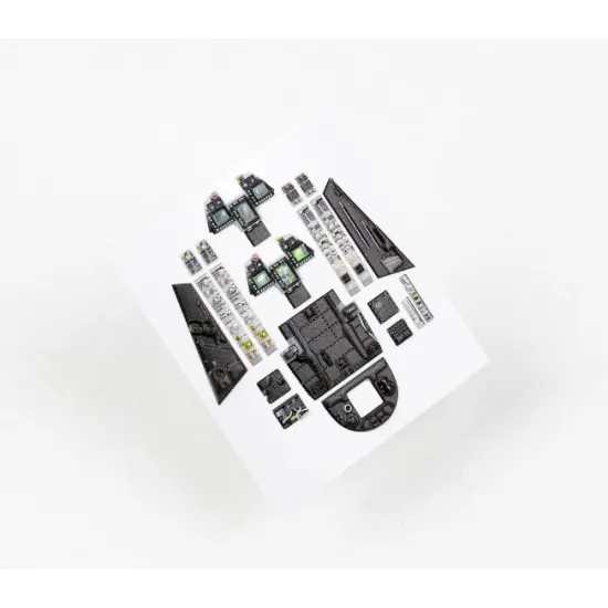 Red Fox Qs-48187 1/48 Jas-39a Gripen Early 3d Acrylic Instrument Panels For Kitty Hawk