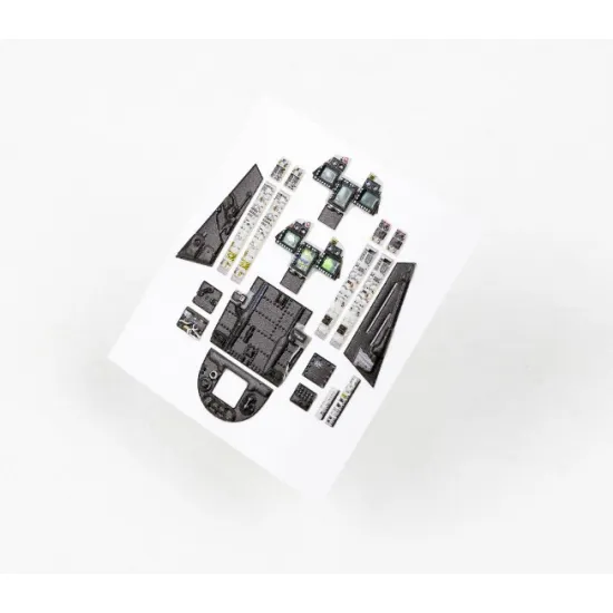 Red Fox Qs-48187 1/48 Jas-39a Gripen Early 3d Acrylic Instrument Panels For Kitty Hawk