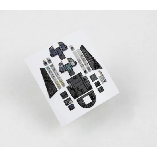 Red Fox Qs-48201 1/48 Jas-39c Gripen 3d Acrylic Instrument Panels For Kitty Hawk
