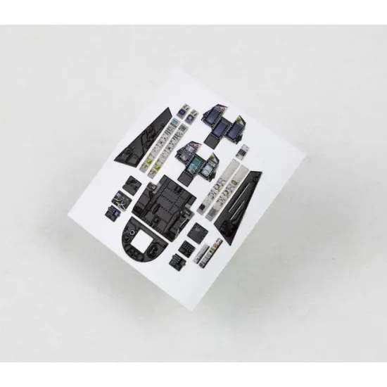 Red Fox Qs-48201 1/48 Jas-39c Gripen 3d Acrylic Instrument Panels For Kitty Hawk