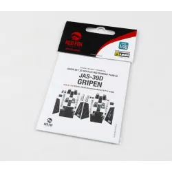 Red Fox Qs-48202 1/48 Jas-39d Gripen 3d Acrylic Instrument Panels For Kitty Hawk