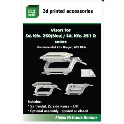 Sbs-3d043 1/35 Sd Kfz 250 Neu / Sd Kfz 251 D Series Visors 3d Printed Resin