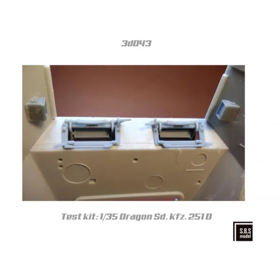 Sbs-3d043 1/35 Sd Kfz 250 Neu / Sd Kfz 251 D Series Visors 3d Printed Resin