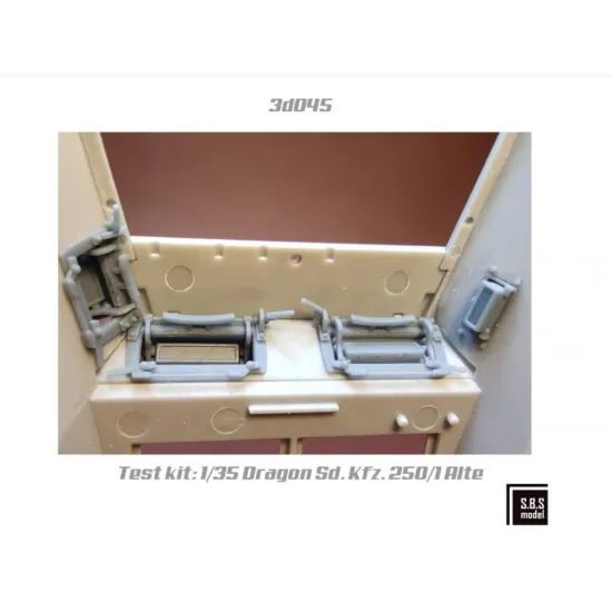 Sbs-3d045 1/35 Sd Kfz 250 Alte / Sd Kfz 251 C Series Visors 3d Printed Resin