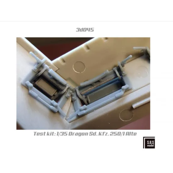 Sbs-3d045 1/35 Sd Kfz 250 Alte / Sd Kfz 251 C Series Visors 3d Printed Resin