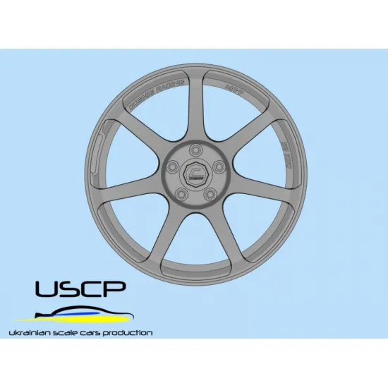 Uscp 24p195 1/24 Cosmis Mr-7 18 3d-printed Wheels