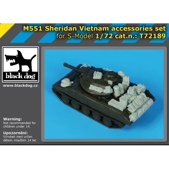 Black Dog T72189 1/72 M551 Sheridan Vietnam Accessories Set For S -model