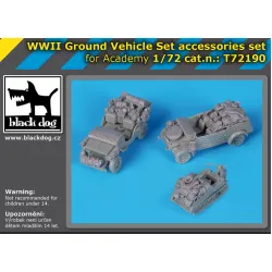 Black Dog T72190 1/72 Wwii Ground Vehicle Set Accessories Set For For Academy