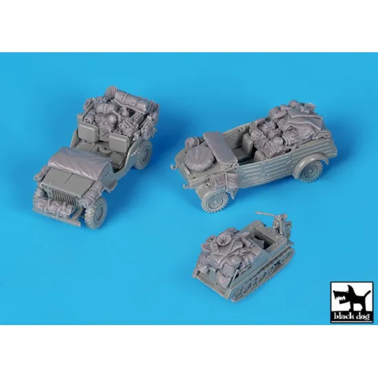 Black Dog T72190 1/72 Wwii Ground Vehicle Set Accessories Set For For Academy