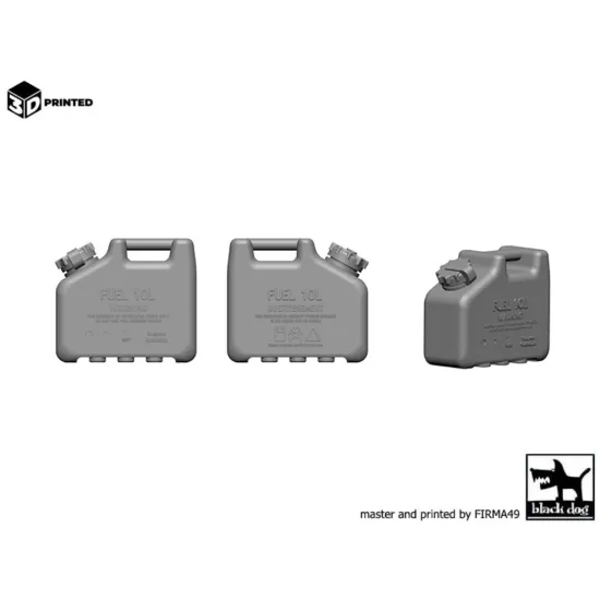 Black Dog 3d35035 1/35 10l Us Fuel Canister 10 Pcs 3d Printed