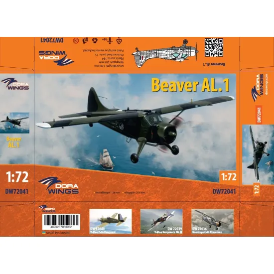 Dora Wings 72041 1/72 Beaver Al.1 Plastic Model Kit