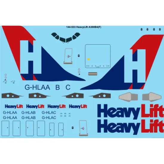 26decals 144-533 1/144 Heavylift Airbus A300b4 F Laser Decal