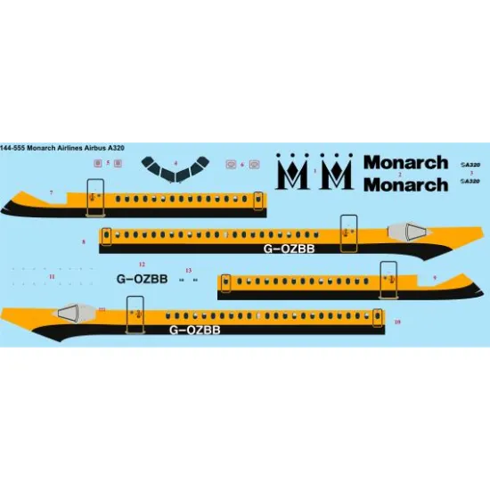 26decals 144-555 1/144 Monarch Delivery Airbus A320 Laser Decal