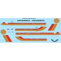 26decals 144-567 1/144 Aeroamerica Orange And Ochre Boeing 720 Laser Decal