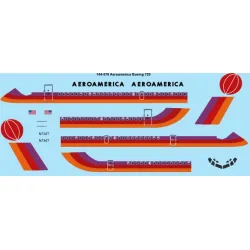 26decals 144-570 1/144 Aeroamerica Red, Orange And Mauve Boeing 720 Laser Decal