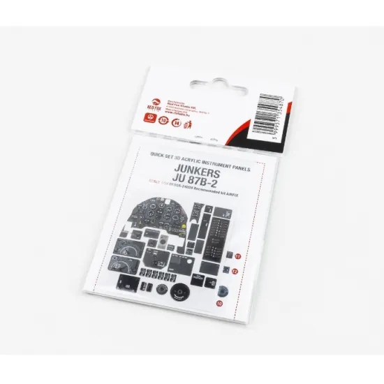 Red Fox Qs-24028 1/24 Junkers Ju 87b Stuka 3d Acrylic Instrument Panels
