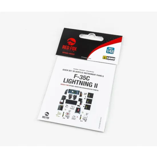 Red Fox Qs-48203 1/48 Lockheed Martin F-35c Lightning Ii 3d Acrylic Instrument Panels