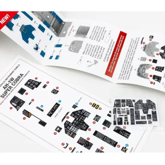 Red Fox Qs-35031 1/35 Ah-1w Super Cobra 3d Acrylic Instrument Panels