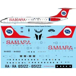 26decals 144-638 1/144 Samura Tupolev Tu-134a Laser Decal