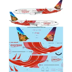 26decals 144-782 1/144 Air India Express Boeing 737-800 Vt-axj Laser Decal