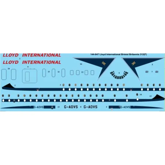 26decals 144-847 1/144 Lloyd International Bristol Britannia 300 Laser Decal