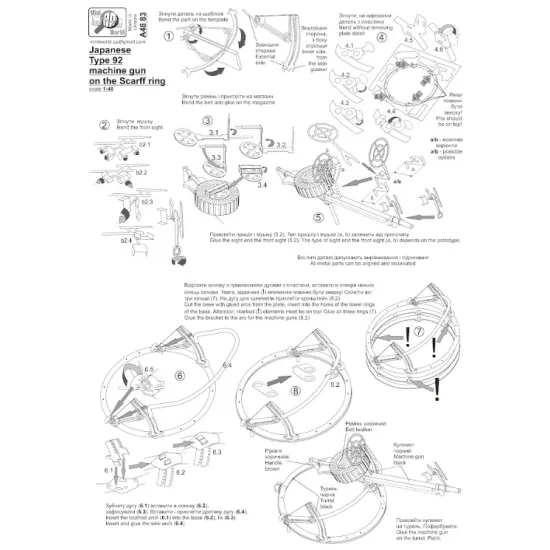 Mini World 4883 1/48 Japanese Type 92 Machine Gun On The Scarff Ring