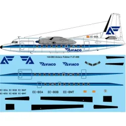 26decals 144-883 1/144 Aviaco Late Fokker F-27 Laser Decal