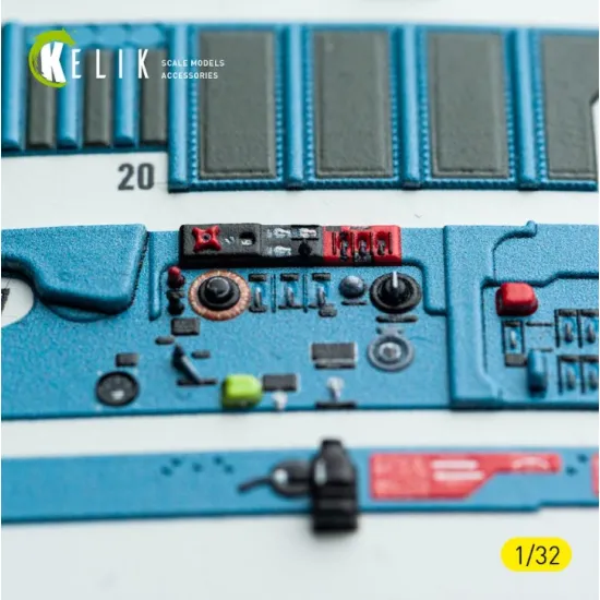 Kelik K32042 1/32 Mig-21 F-13 Export Version - Interior 3d Decals For Trumpeter Kit