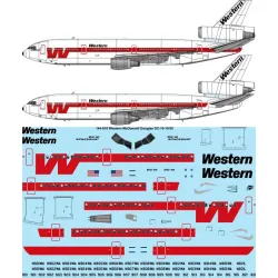 26decals 144-918 1/144 Western Mcdonnell Douglas Dc-10-10/30 Laser Decal