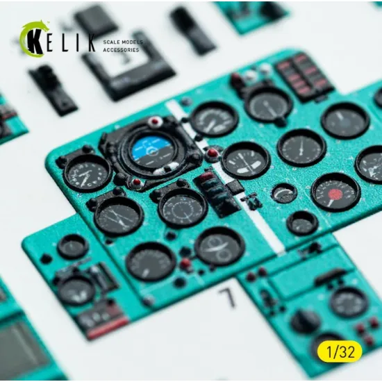 Kelik K32043 1/32 Mig-21 F-13 - Interior 3d Decals For Trumpeter Kit