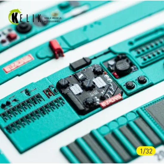 Kelik K32043 1/32 Mig-21 F-13 - Interior 3d Decals For Trumpeter Kit