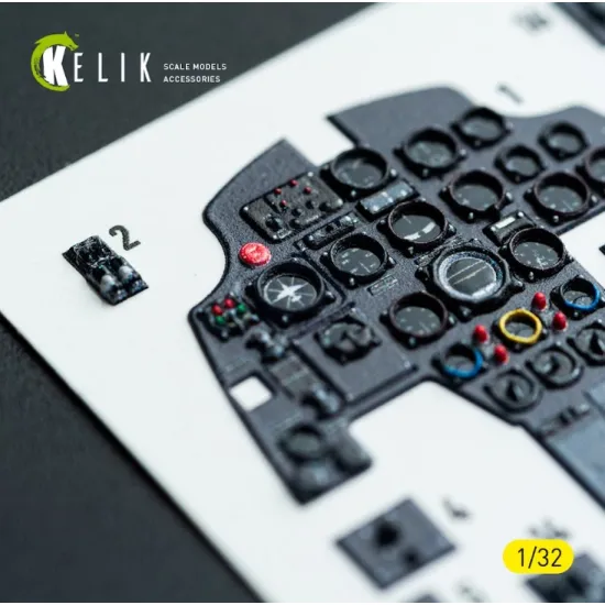 Kelik K32045 1/32 Bf-110d - Interior 3d Decals For Dragon/Hobby 2000 Kit