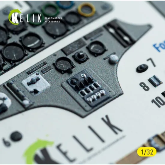 Kelik K32046 1/32 Hs-123a-1 - Interior 3d Decals For Icm Kit