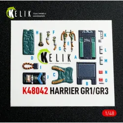 Kelik K48042 1/48 Harrier Gr1/Gr3 Interior 3d Decals For Kinetic Kit