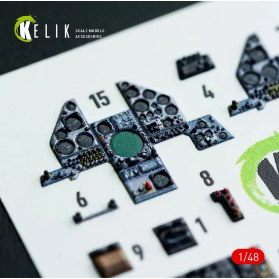 Kelik K48042 1/48 Harrier Gr1/Gr3 Interior 3d Decals For Kinetic Kit