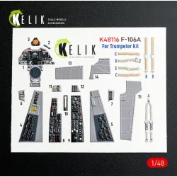 Kelik K48116 1/48 F-106a Delta Dart - Interior 3d Decals For Trumpeter Kit