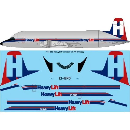 26decals 144-953 1/144 Heavylift Cargo Cl-44-0 Guppy Laser Decal