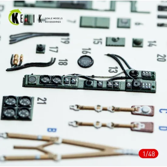 Kelik K48138 1/48 Bristol Beaufighter Mk Vi - Interior 3d Decals For Tamiya Kit