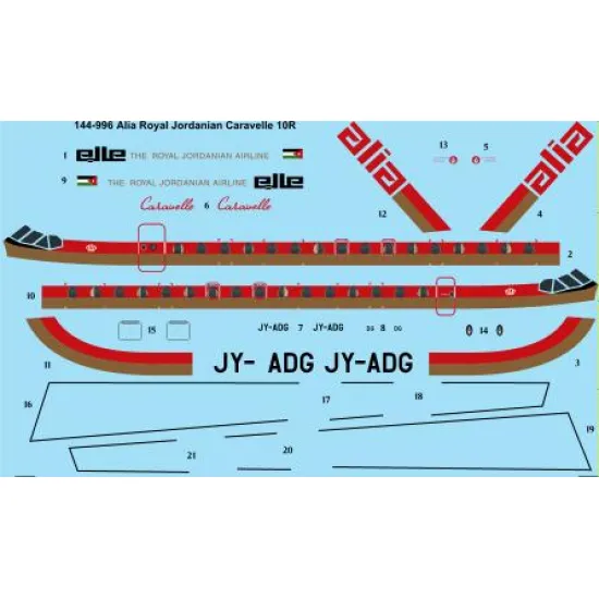 26decals 144-996 1/144 Alia Caravelle 10r Laser Decal