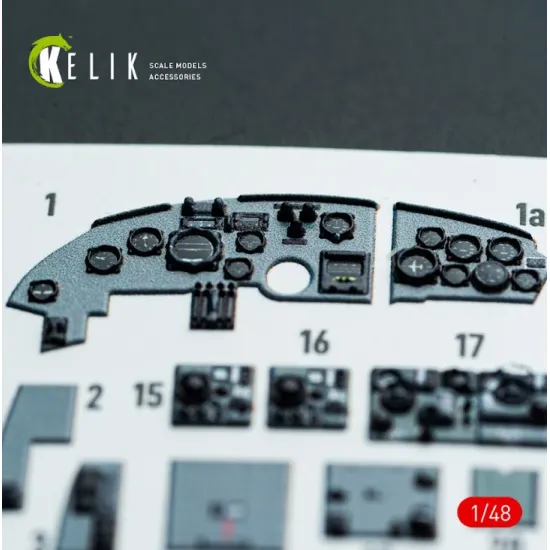 Kelik K48143 1/48 Do-217 N/J - Interior 3d Decals For Icm Kit