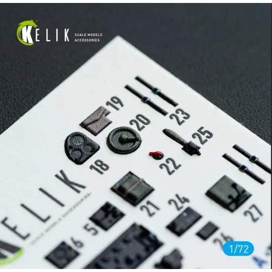 Kelik K72160 1/72 Sbd-3 Dauntless - Interior 3d Decals For Flyhawk Kit